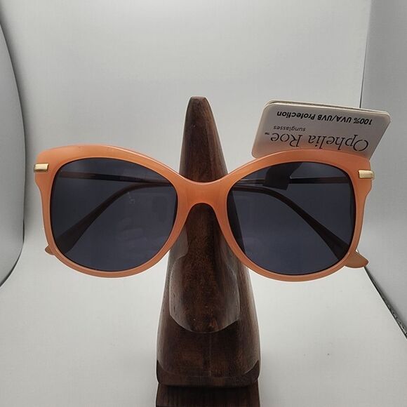 NWT Ophelia Roe Orange & Gold Sunglasses - Picture 1 of 6